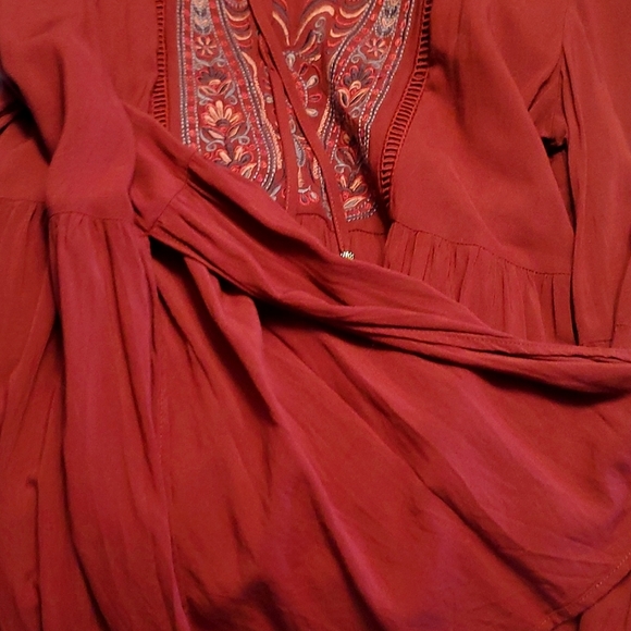 Maroon Boho Dress - Picture 3 of 4